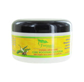 Hydra-Moisture Burini Fruit Curl Boosting Smoothie in a jar with vibrant fruit illustrations, showcasing its natural ingredients and curly hair benefits.