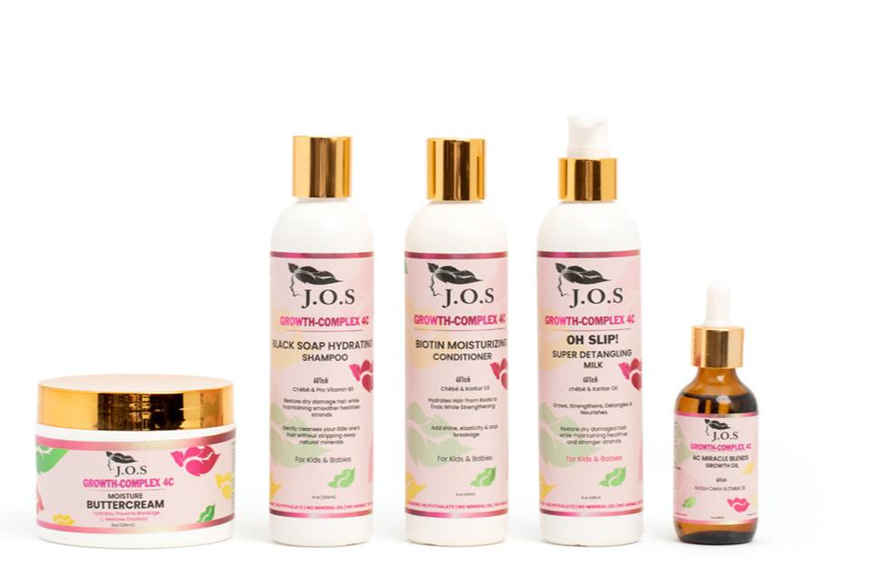 4C Chebe Super Healthy Hair Kit - complete set for natural curly hair, including shampoo, conditioner, and curl defining products"
