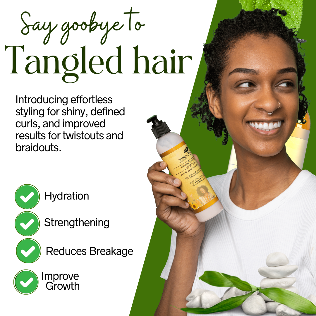 Detangler Spray for Curly & 4C Kids Hair – Natural Leave-In Knot Remover | J'Organic Solutions