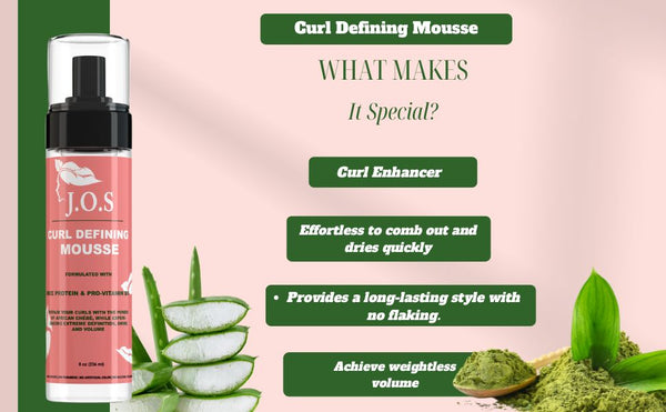 Curl Defining Mousse for Curly & 4C Hair – Chebe Protein-Enriched Natural Hold | J'Organic Solutions