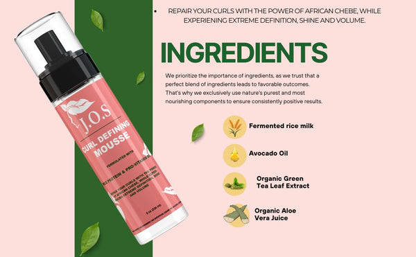 Curl Defining Mousse for Curly & 4C Hair – Chebe Protein-Enriched Natural Hold | J'Organic Solutions