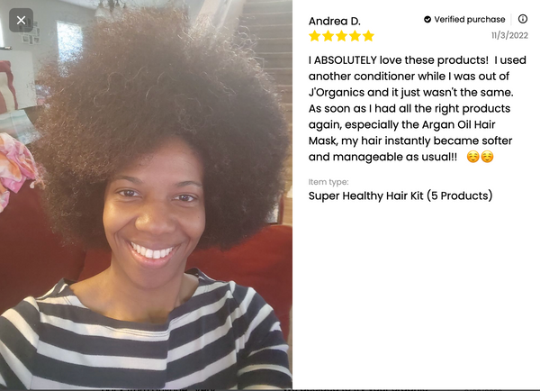 Curly Hair Care Kit for 4C & Coily Hair – 5-Product Natural Wash Day Bundle | J'Organic Solutions