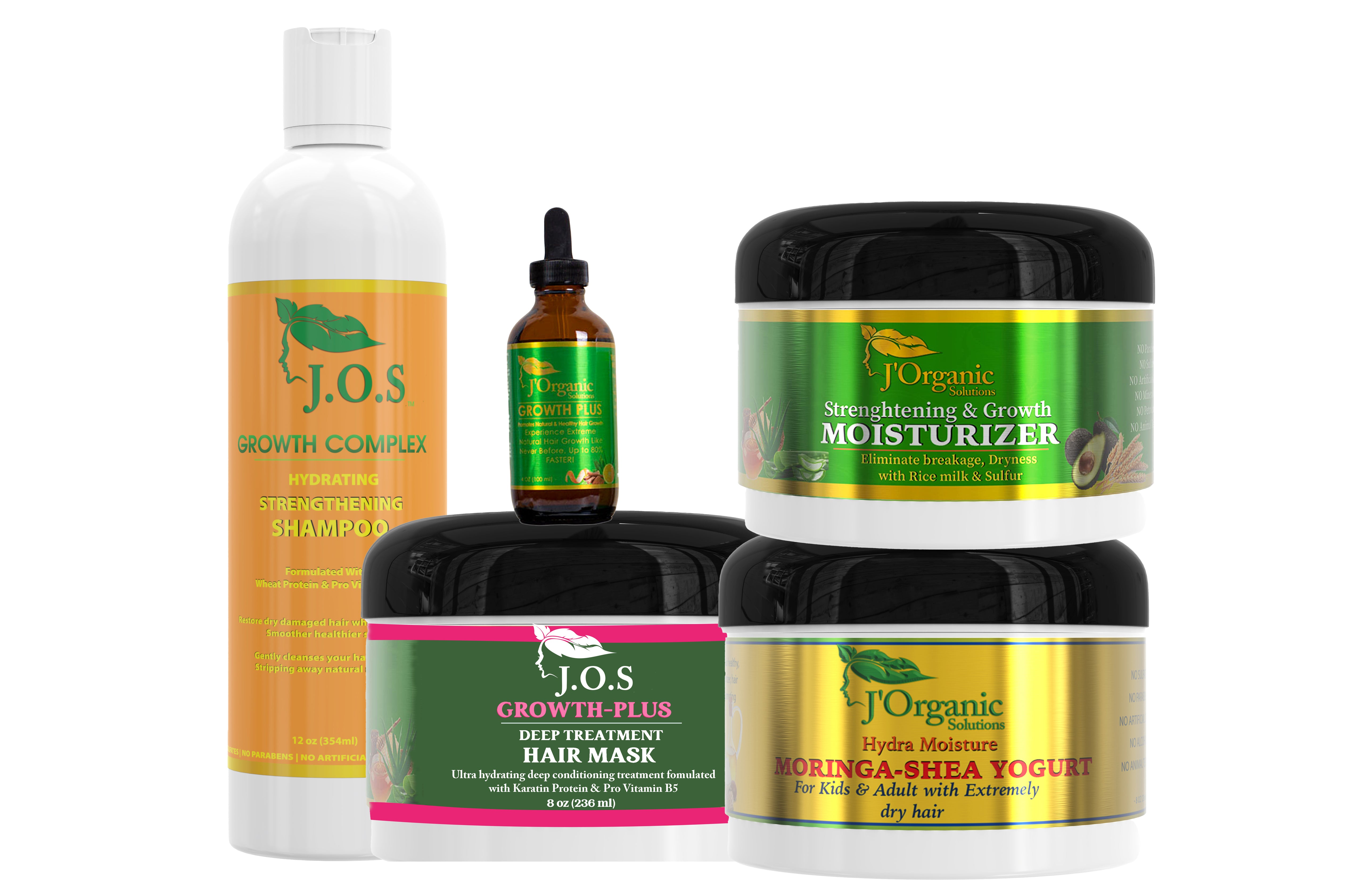 Curly Hair Care Kit for 4C & Coily Hair – 5-Product Natural Wash Day Bundle | J'Organic Solutions Main image