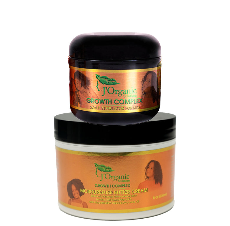 Kids Moisturizer & Oil Duo for Curly & 4C Hair – Natural Moisture & Growth Set | J'Organic Solutions Main image